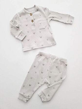 ERKEK BEBEK %100 PAMUKLU ALT - ÜST 2'Lİ TAKIM EŞOFMAN TAKIMI 