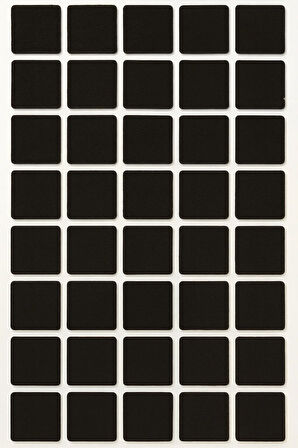 Yapışkanlı Mobilya Masa Sandalye Parke Zemin Ayak Koruyucu Kaydırmaz Keçesi 20 Mm Siyah (50 Adet)