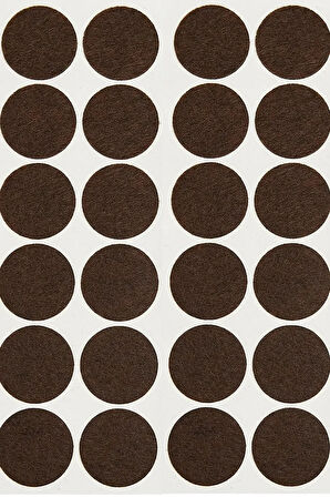 Yapışkanlı Sessiz Mobilya Masa Sandalye Parke Zemin Ayak Koruyucu Keçe Seti 24-25 Mm (65'Lİ PAKET)