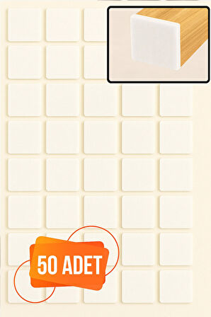 Yapışkanlı Mobilya Masa Sandalye Parke Zemin Ayak Koruyucu Kaydırmaz Keçesi 20 Mm (50 Adet)