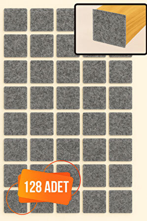 Yapışkanlı Mobilya Masa Sandalye Parke Zemin Ayak Koruyucu Kaydırmaz Keçesi 25 Mm (128 Adet)