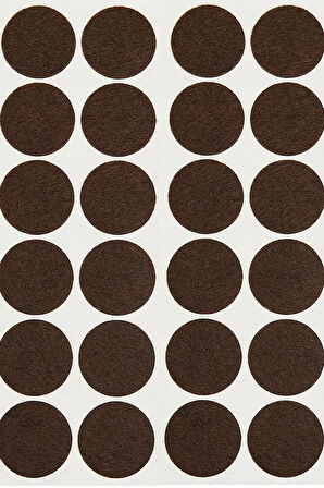 Yapışkanlı Mobilya Masa Sandalye Parke Zemin Ayak Koruyucu Kaydırmaz Keçesi 20 Mm (100'LÜ PAKET)