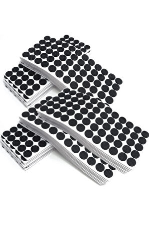 Sandalye Mobilya Ayak Pedi 24mm Kaydırmaz Keçe (66'lı) Yapışkanlı Parke Zemin Koruyucu - Siyah