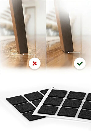 Sandalye Mobilya Ayak Pedi 20mm Kaydırmaz Keçe (100'lü) Yapışkanlı Parke Zemin Koruyucu - Kahverengi