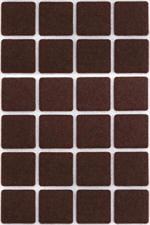 Sandalye Mobilya Ayak Pedi 20mm Kaydırmaz Keçe (150'li) Yapışkanlı Parke Zemin Koruyucu - Kahverengi