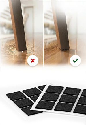 Sandalye Mobilya Ayak Pedi 20mm Kaydırmaz Keçe (100'lü) Yapışkanlı Parke Zemin Koruyucu - Kahverengi