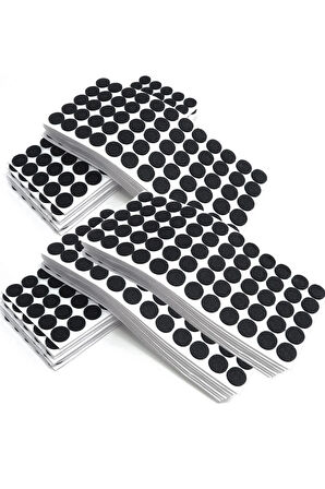 Sandalye Mobilya Ayak Pedi 20mm Kaydırmaz Keçe (96'lı) Yapışkanlı Parke Zemin Koruyucu - Siyah