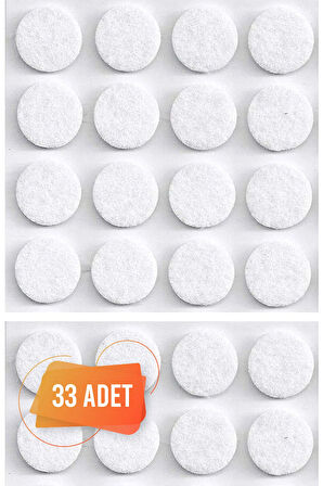Yapışkanlı Mobilya Masa Sandalye Parke Zemin Ayak Koruyucu Kaydırmaz Keçesi 24 Mm (33'LÜ PAKET)