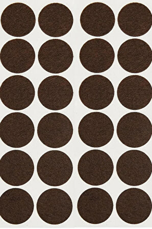 20 Mm Yapışkanlı Mobilya Ayağı Keçesi Zemin Koruyucu Parke Koruma Pedi Kahverengi (50’Lİ PAKET)