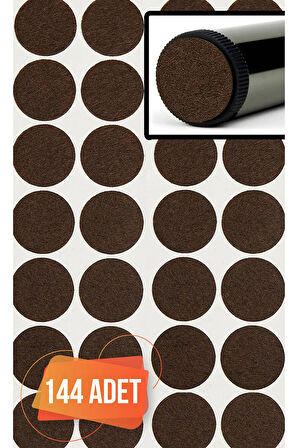 Yapışkanlı Mobilya Masa Sandalye Parke Zemin Ayak Koruyucu Kaydırmaz Keçesi 15 Mm (144'LÜ PAKET)