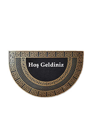 arım Ay Modeli Welcome Yazlı Kapı Önü Paspası Gümüş Rengi Evimize Hoş geldiniz yazalı