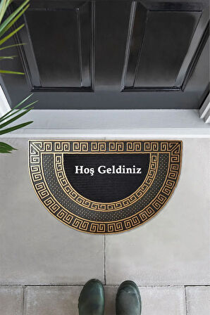 arım Ay Modeli Welcome Yazlı Kapı Önü Paspası Gümüş Rengi Evimize Hoş geldiniz yazalı