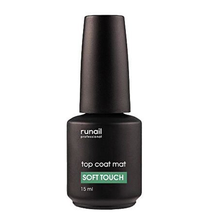 Runail Top Coat Mat Soft Touch Yapışkan Katsız 15ml