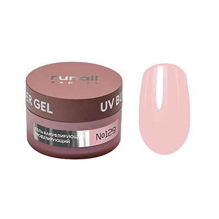 Runail Expert Protez Tırnak Jeli UV Gel Nude Pembe Parıltı 15Gr. 129