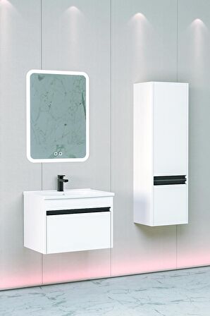 Duenos 65 Cm Banyo Dolabı Cmr Aynalı - Boy Dolap Dahil