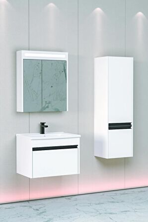 Duenos 65 Cm Banyo Dolabı Npl Aynalı - Boy Dolap Dahil