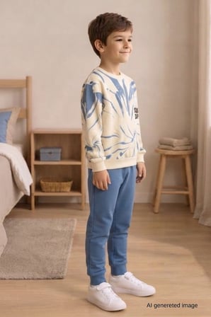 Erkek Çocuk Batik Desenli Okul Günlük Eşofman Takımı ESF7037