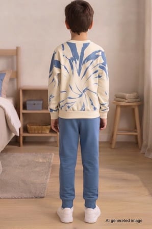 Erkek Çocuk Batik Desenli Okul Günlük Eşofman Takımı ESF7037