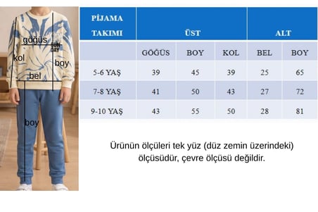 Erkek Çocuk Batik Desenli Okul Günlük Eşofman Takımı ESF7037