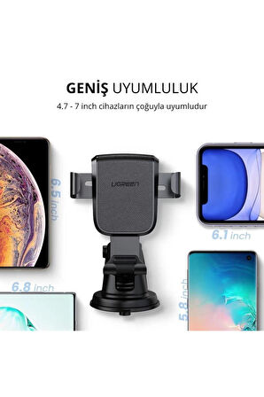 Gravity Ayarlanabilir Uyumlu Araç Içi Vantuzlu Telefon Tutucu