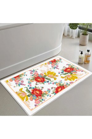 Banyo Paspası, Yumuşak Banyo Halısı, Kaymaz Dot Tabanlı, Yıkanabilir - 60x100