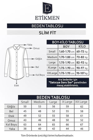 Gri Desenli Slimfit Erkek Gömlek