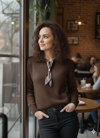 Triko Fiyonklu Kazak