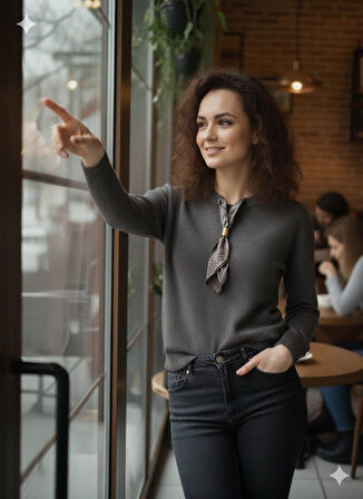 Triko Fiyonklu Kazak