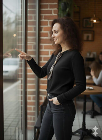 Triko Fiyonklu Kazak