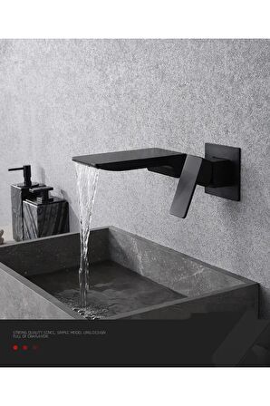 Banyo Lavabo Bataryası Ankastre Siyah Set Yeni Sıva Altı Dahil 7 Yıl Garantili