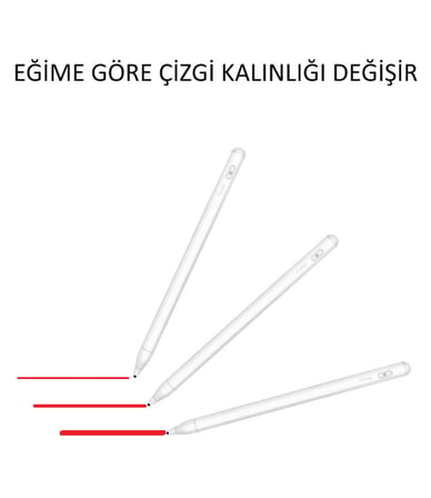 Honor Pad 8 Uyumlu Eğime Göre Çizgi Kalınlığı Değişen Şarjlı Dokunmatik Ekran Kalemi Stylus Pen