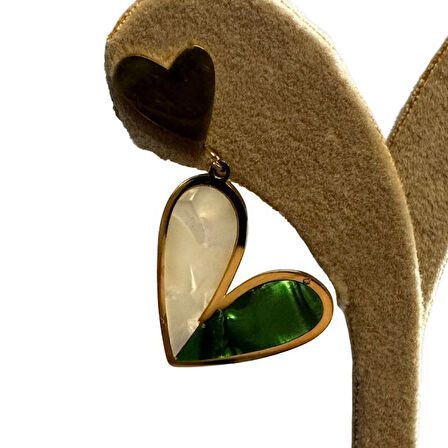 Uretti - İREM 3914 Kalp Figürlü Çelik Küpe