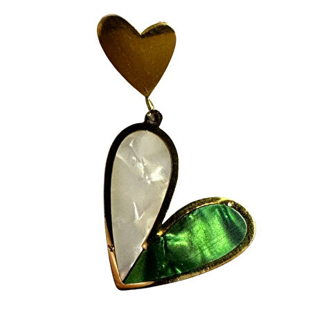 Uretti - İREM 3914 Kalp Figürlü Çelik Küpe