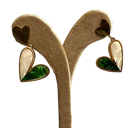 Uretti - İREM 3914 Kalp Figürlü Çelik Küpe