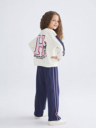 Cg Kids Kuromi Hello Kitty Kız Çocuk 3 iplik Alt Üst Takım Süper Kalite Kumaş Sırt Baskı Detay