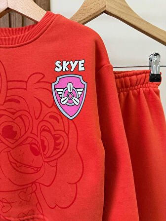 Cg Kids Paw patroll skye temalı Kız Çocuk 3 iplik Alt Üst Takım Süper Kalite Kumaş