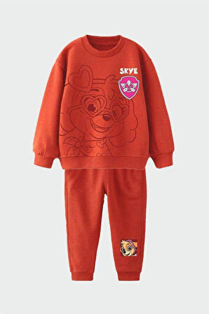 Cg Kids Paw patroll skye temalı Kız Çocuk 3 iplik Alt Üst Takım Süper Kalite Kumaş