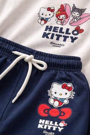 Cg Kids Kuromi Hello Kitty Kız Çocuk Alt Üst Takım Süper Kalite Kumaş Sırt Baskı Detay