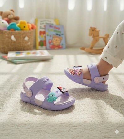 Cg Kids My Melody & Sevimli Ahtapot Figürlü Sandalet Terlik Hafif Esnek Eva Taban