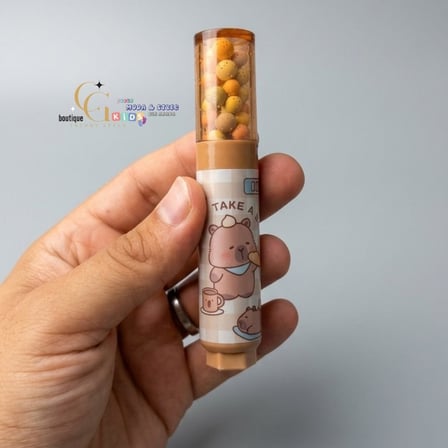 Capybara Luckybara Temalı Simli Baloncuklu Çevirmeli Silgi İz Bırakmaz - İster 1 Adet İster 2 Adet İster 3 Adet Alabilirsiniz