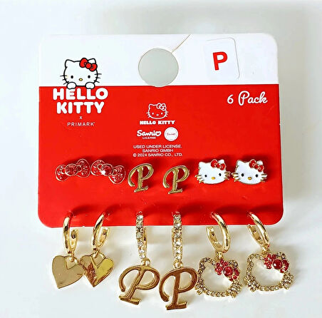 Hello Kitty Küpe 6 Set