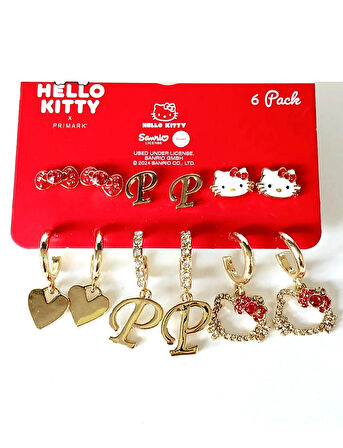 Hello Kitty Küpe 6 Set
