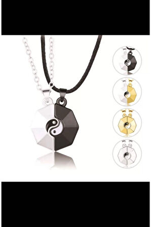 Yeni Mıknatıslı Best Friends Ying Yang Kolye Aksesuar Şık Hediyelik