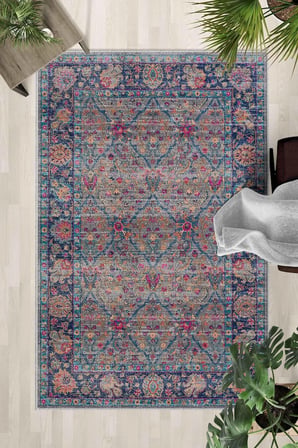 Kaymaz Taban Yıkanabilir Halı – Mutfak, Salon, Yatak Odası için Modern Dijital Baskı Halı (SLNHALI33