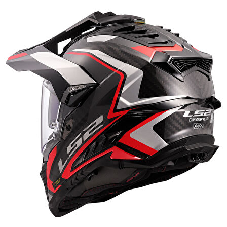 LS2 EXPLORER C KARBON FRONTIER II KIRMIZI KASK
