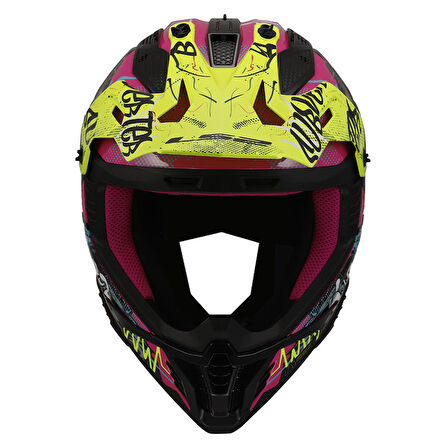 LS2 FAST 2 GORILLA MOR-NEON SARI KASK