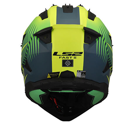 LS2 FAST 2 DUCK YEŞİL-NEON SARI KASK