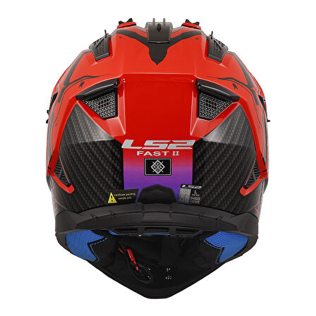 LS2 FAST 2 WASH KIRMIZI KASK