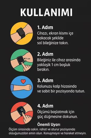 Mayf Türkçe Konuşan Bilek Tansiyon Aleti Tam Otomatik Tansiyon ve Nabız Ölçme Şarjlı Dijital Sesli  – Akıllı LCD Ekranlı, Hassas Ölçüm, Ev Tipi Cihaz