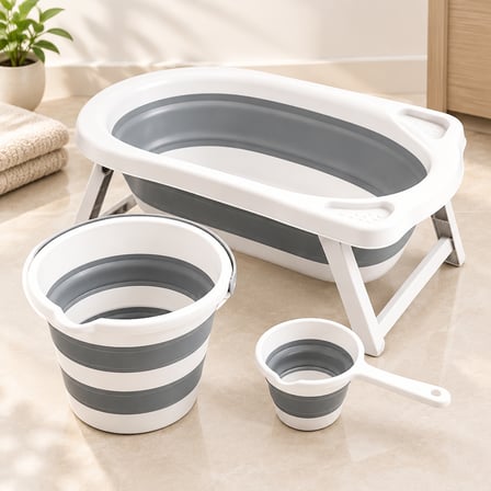 Bebek Banyo Seti (Küvet, Kova, Maşrapa)